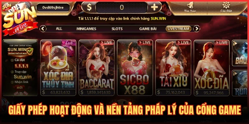 Giấy phép hoạt động và nền tảng pháp lý của cổng game